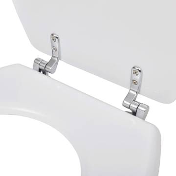 Toilet Seats with Lids - 2 pcs MDF White | HIPO Market