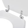 Toilet Seats with Lids - 2 pcs MDF White | HIPO Market