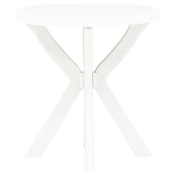 Bistro Table White Ø70 cm - Stylish Outdoor Dining