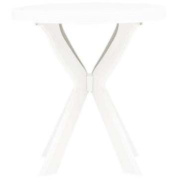 Bistro Table White Ø70 cm - Stylish Outdoor Dining