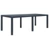 Garden Table Anthracite 220x90 cm - Rattan Look | HipoMarket