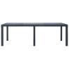 Garden Table Anthracite 220x90 cm - Rattan Look | HipoMarket