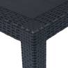 Garden Table Anthracite 220x90 cm - Rattan Look | HipoMarket