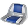 Boat Seat Foldable Backrest With Blue-white Pillow 41 x 51 x 48 cm Colour blue and white Quantity in Package 1 Model without swivel & pedestal 