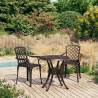 3 Piece Bistro Set Cast Aluminium Bronze Colour bronze Number of 2 