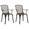 3 Piece Bistro Set - Elegant Cast Aluminium Bronze Furniture