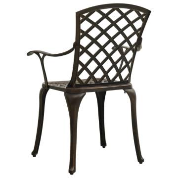 3 Piece Bistro Set - Elegant Cast Aluminium Bronze Furniture