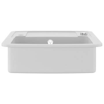 Granite Kitchen Sink Single Basin White - Durable & Stylish