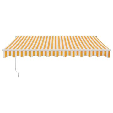 Retractable Yellow & White Awning 3x2.5m | Durable & Stylish