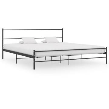 Black Metal Bed Frame 180x200 cm Super King - Hipomarket