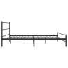 Black Metal Bed Frame 180x200 cm Super King - Hipomarket