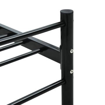 Black Metal Bed Frame 180x200 cm Super King - Hipomarket