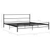 Black Metal Bed Frame 180x200 cm Super King - Hipomarket