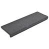 15 Pcs Dark Grey Carpet Stair Treads - Non-Slip & Washable