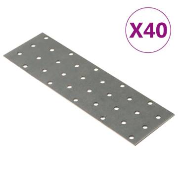 Perforated Plates 40 pcs 2mm Galvanised Steel | HipoMarket