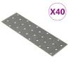 Perforated Plates 40 pcs 2 mm 200x60 mm Galvanised Steel Size 200 x 60 mm Quantity in Package 1 