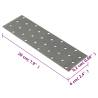 Perforated Plates 40 pcs 2mm Galvanised Steel | HipoMarket