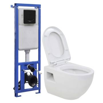 Wall-Hung Toilet with Concealed Cistern - Ceramic | HipoMarket