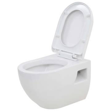 Wall-Hung Toilet with Concealed Cistern - Ceramic | HipoMarket