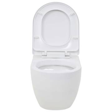 Wall-Hung Toilet with Concealed Cistern - Ceramic | HipoMarket