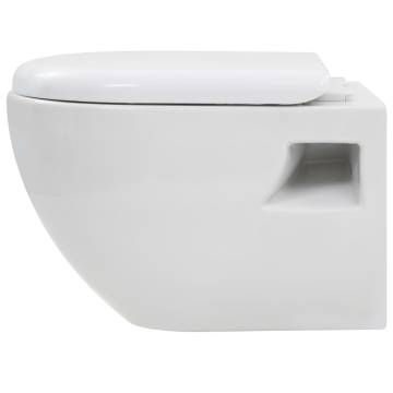 Wall-Hung Toilet with Concealed Cistern - Ceramic | HipoMarket