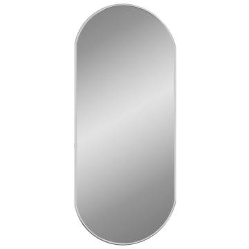 Wall Mirror Silver 70x30 cm Oval - Minimalistic Design