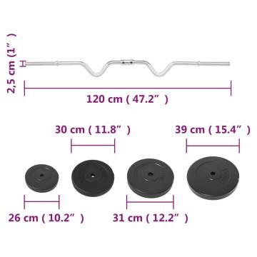 Curl Barbell with Plates 90 kg - Versatile Workout Set