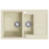 Granite Kitchen Sink Double Basins Beige - Durable & Stylish