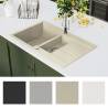 Granite Kitchen Sink Double Basins Beige - Durable & Stylish