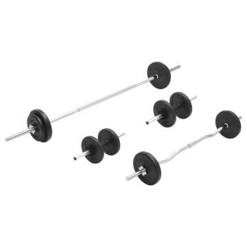 30 kg Barbell and Dumbbell Set - Versatile Workout Options