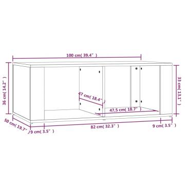 Coffee Table Grey Sonoma - 100x50x36 cm - Durable & Stylish