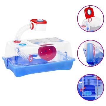 Hamster Cage Blue - Safe & Fun 57x33x26 cm | HipoMarket