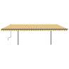 Manual Retractable Awning 6x3.5m - Yellow & White