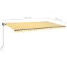 Manual Retractable Awning 6x3.5m - Yellow & White