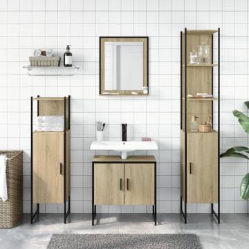 4 Piece Bathroom Cabinet Set in Sonoma Oak - Stylish Storage