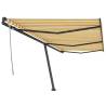 Freestanding Manual Retractable Awning 600x350 cm - Yellow & White