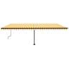 Freestanding Manual Retractable Awning 600x350 cm - Yellow & White