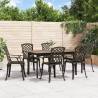 Garden Chairs 6 pcs Cast Aluminium Bronze - Durable & Stylish