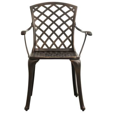 Garden Chairs 6 pcs Cast Aluminium Bronze - Durable & Stylish