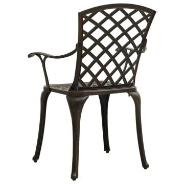 Garden Chairs 6 pcs Cast Aluminium Bronze - Durable & Stylish