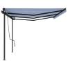 Buy Manual Retractable Awning 6x3m - Blue & White | HipoMarket