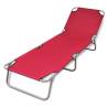 Folding Sun Lounger Powder-coated Steel Red Colour red Quantity in Package 1 