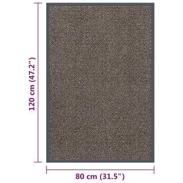 Doormat Tufted 80x120 cm Dark Brown | HipoMarket