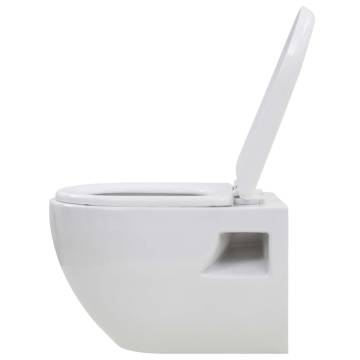 Wall-Hung Toilet Ceramic White - Sleek Design & Comfort