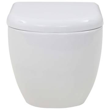 Wall-Hung Toilet Ceramic White - Sleek Design & Comfort