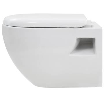 Wall-Hung Toilet Ceramic White - Sleek Design & Comfort