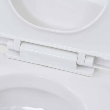 Wall-Hung Toilet Ceramic White - Sleek Design & Comfort