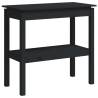 Elegant Black Console Table - Solid Pine Wood 80x40x75 cm