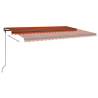 Manual Retractable Awning 5x3m - Orange & Brown | Hipomarket