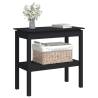 Elegant Black Console Table - Solid Pine Wood 80x40x75 cm